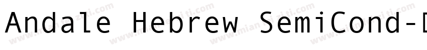 Andale Hebrew SemiCond字体转换
